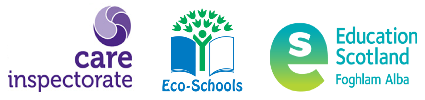 Care Inspectorate, Eco Schools and Education Scotland logos